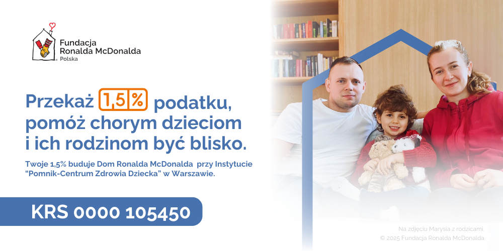 Fundacja Ronalda McDonalda - 1,5% podatku