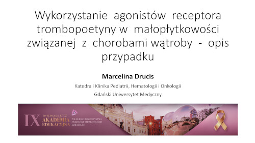 Wykorzystanie agonistów receptora trombopoetyny w małopłytkowości związanej z chorobami wątroby