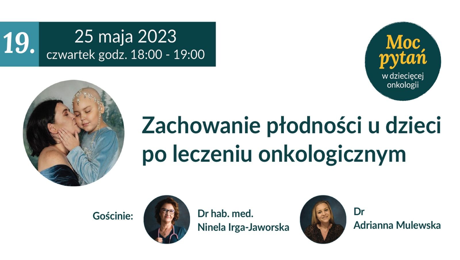 Portal onkorodzice.pl zaprasza na webinar "Zachowanie płodności po leczeniu onkologicznym" | 25 maja 2023 r. godz. 18:00